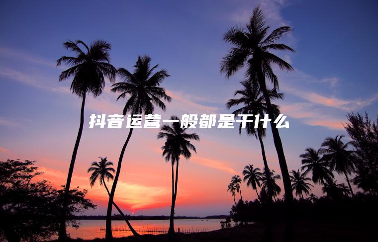 抖音運(yùn)營一般都是干什么