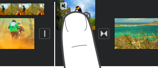 在 iPhone 上的 iMovie 剪輯中排列視頻片段
